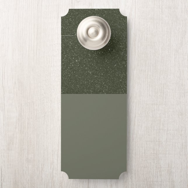 Customizable Two-Tone Green Door Hanger (On Knob)