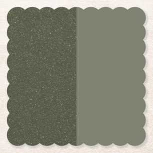 Customizable Two-Tone Green Paper Coaster