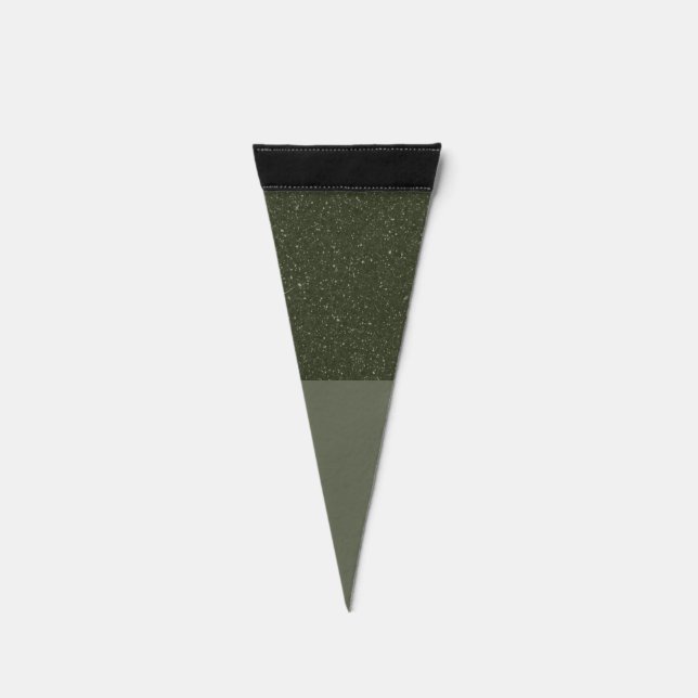 Customizable Two-Tone Green Pennant Pennant Flag (Front)