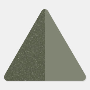 Customizable Two-Tone Green Triangle Sticker