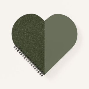 Customizable Two-Tone Heart Spiral Notebook