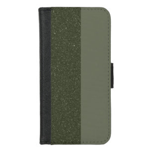 Customizable Two-Tone Moss Green iPhone 8/7 Wallet