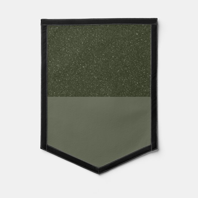 Customizable Two-Tone Moss Green Pennant (Front)