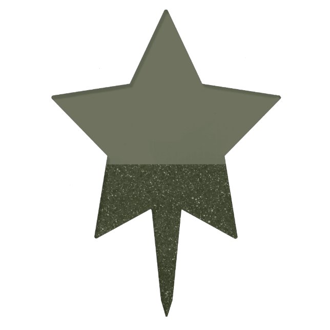 Customizable Two-Tone Star Cake Topper (Front)