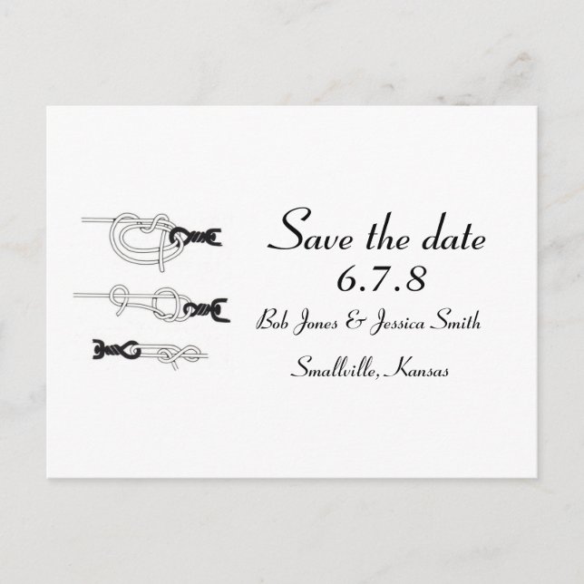 Customizable: Tying the knot - Save the Date Announcement Postcard (Front)