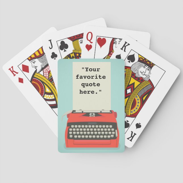 Customizable Typewriter Playing Cards (Back)