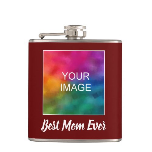 Customizable Typography Script Best Mom Ever Flask