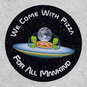 Customizable UFO Pizza Delivery Patch