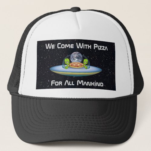Customizable UFO Pizza Delivery Trucker Hat