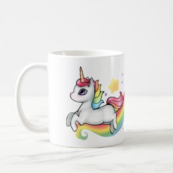Customizable Unicorn And Rainbow Mug by Customizables at Zazzle