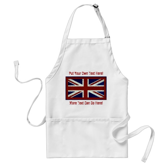 Customizable Union Jack Adult Apron (Front)