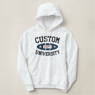 Customizable University with Year Embroidered Hoodie
