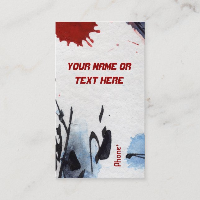 Customizable Unusual Modern ABstract Business card (Front)