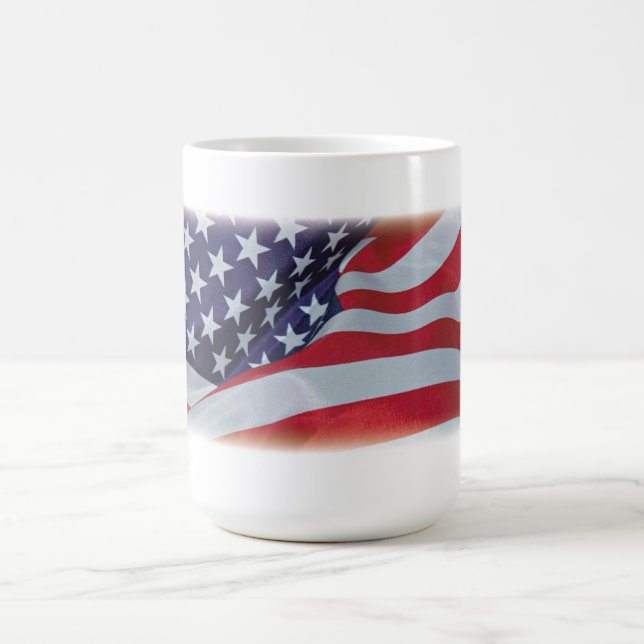Customizable US Flag & Land That I Love Design Coffee Mug (Center)