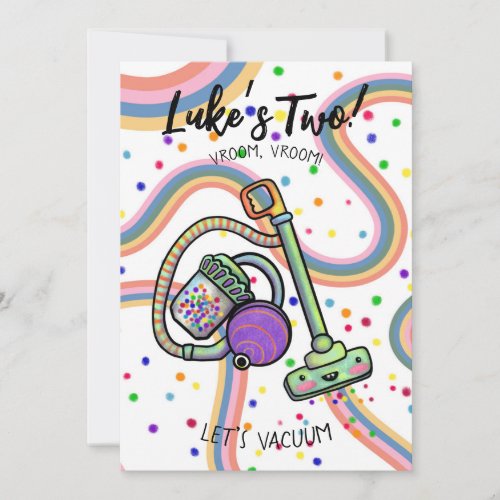 Customizable Vacuum Party Birthday Invitation