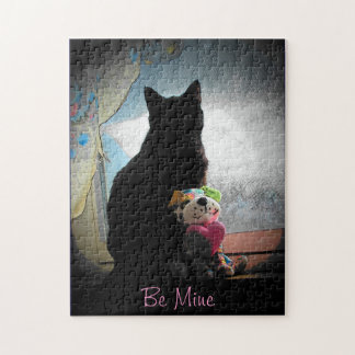Customizable Valenpuzzle  Kitty and Plush Jigsaw Puzzle