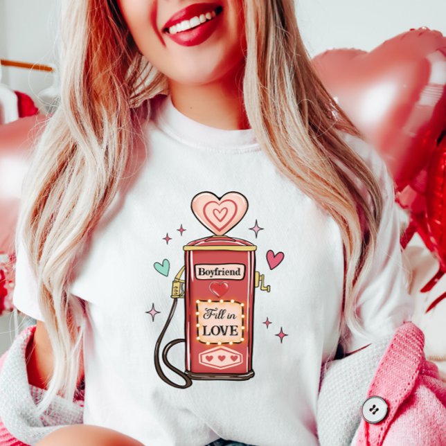 Customizable Valentine, Fill in Love Retro T-Shirt (Creator Uploaded)