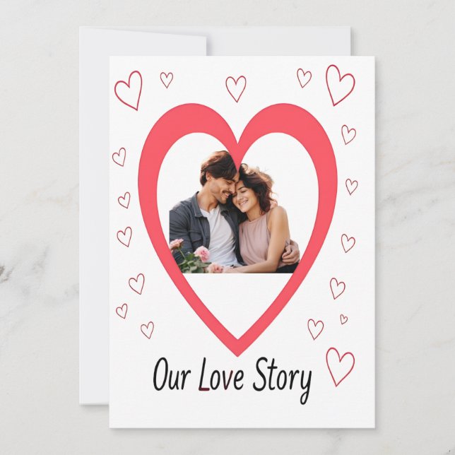 Customizable Valentine’s Day Card – Our Love Story (Front)