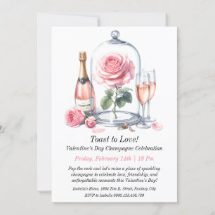 Customizable Valentine’s Day Champagne Celebration Invitation