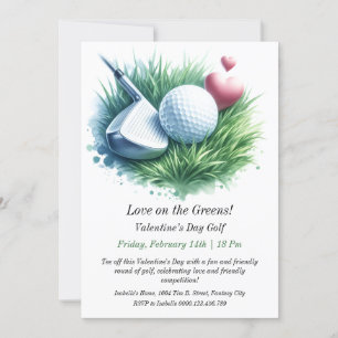 Customizable Valentine’s Day Golf invitation