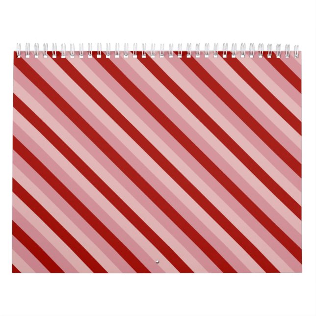 Customizable Valentine Stripes Calendar (Cover)