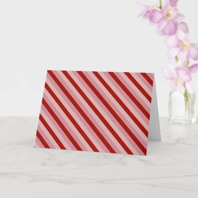 Customizable Valentine Stripes Card (Orchid)