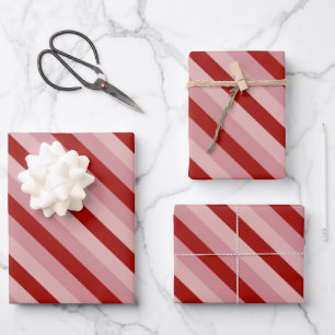 Customizable Valentine Stripes Wrapping Paper Sheets
