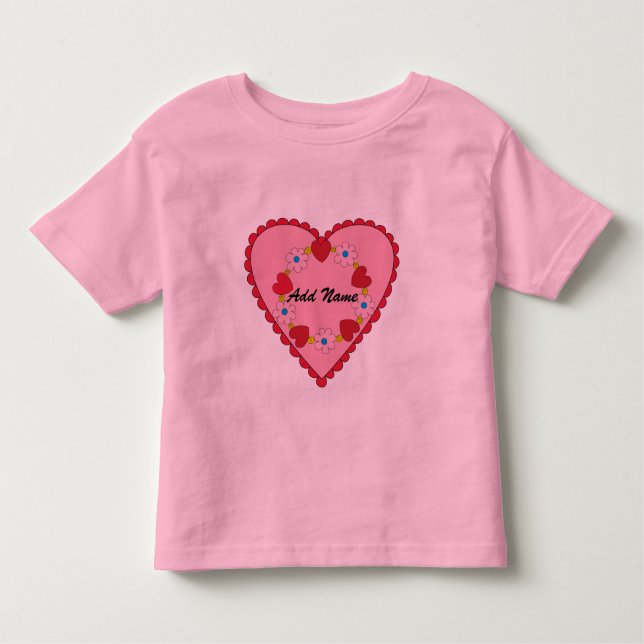 Customizable Valentine Toddler T-shirt (Front)