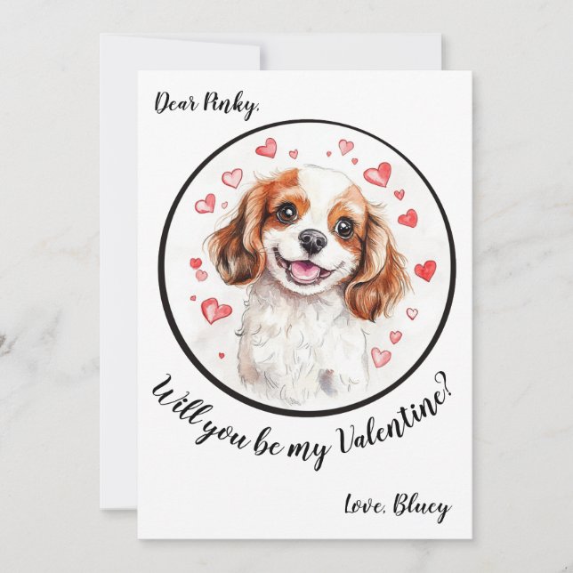Customizable Valentine's Day card Cavalier (Front)