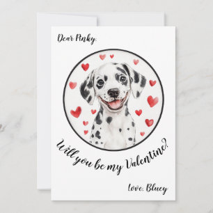 Customizable Valentine's Day card Dalmatian