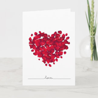 Customizable Valentine's Day Card, heart roses Card