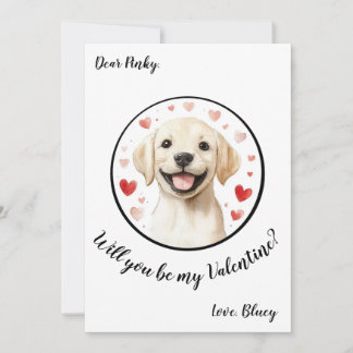 Customizable Valentine's Day card Labrador