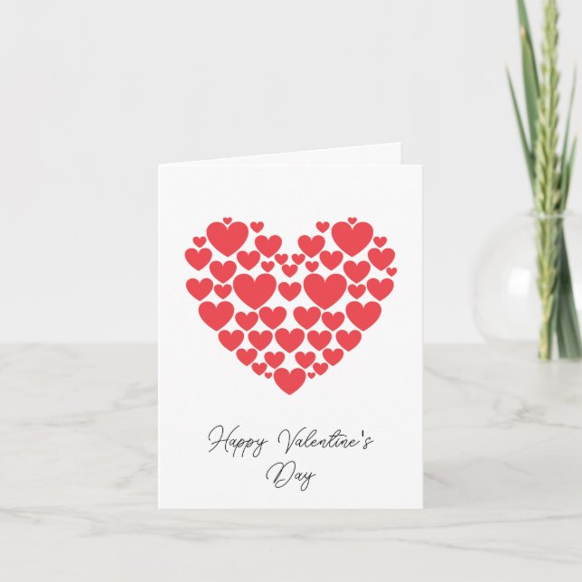 Customizable Valentine's Day Card, text inside Card (Front)