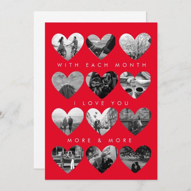 Customizable Valentine's Day Flat Card (Front/Back)