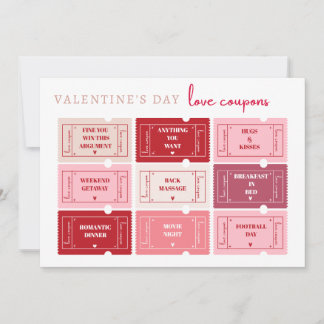 Customizable Valentine's Day Gift Coupon Card