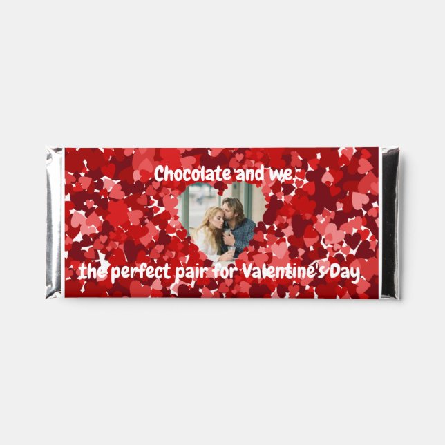 Customizable Valentine's day hearts Hershey Bar Favors (Front)