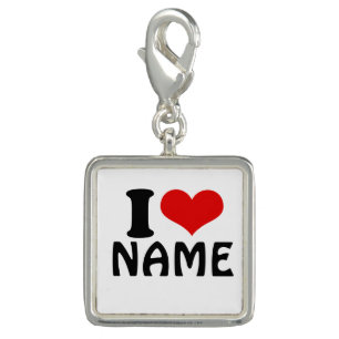 Customizable Valentines Day I love Heart Custom Charm