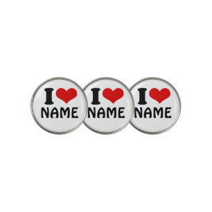 Customizable Valentines Day I love Heart Custom Golf Ball Marker