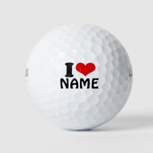 Customizable Valentines Day I love Heart Custom Golf Balls