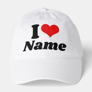 Customizable Valentines Day I love Heart Custom Hat