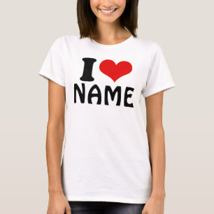 Customizable Valentines Day I love Heart Custom T-Shirt