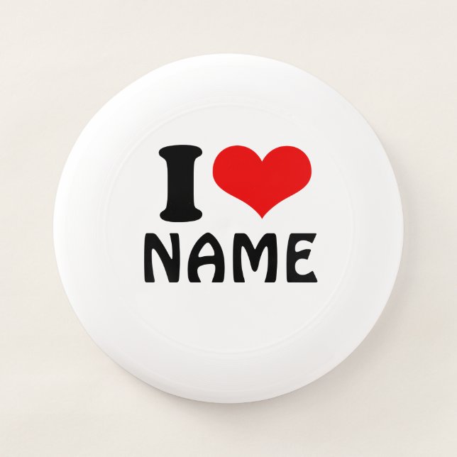 Customizable Valentines Day I love Heart Custom Wham-O Frisbee (Front)