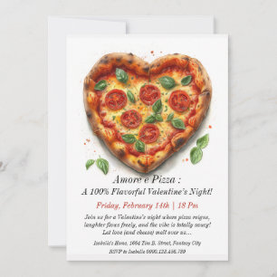 Customizable Valentine's Day Invitation - Pizza
