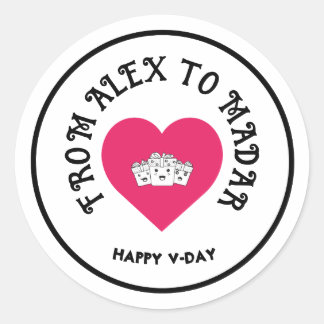 Customizable Valentine's Day Stickers - Happy Vale