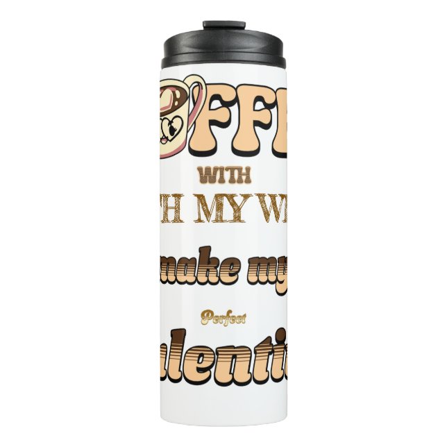 Customizable Valentine's Day Thermal Tumbler (Front)