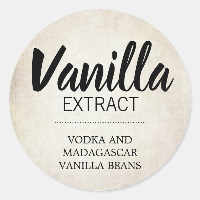 Customizable Vanilla Extract Label BL_01rdbk (Front)