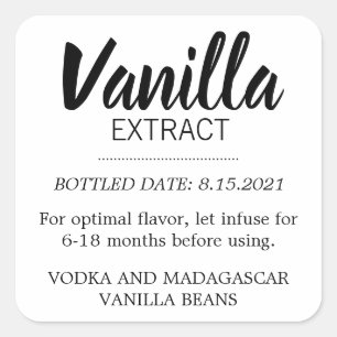 Customizable Vanilla Extract Label BL_02sq