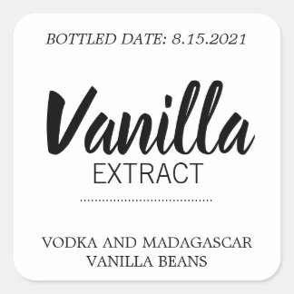 Customizable Vanilla Extract Label BL_03sq