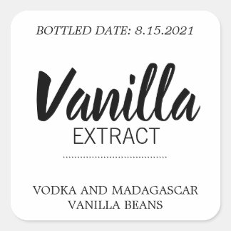 Customizable Vanilla Extract Label BL_03sq