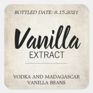 Customizable Vanilla Extract Label BL_03sqbk